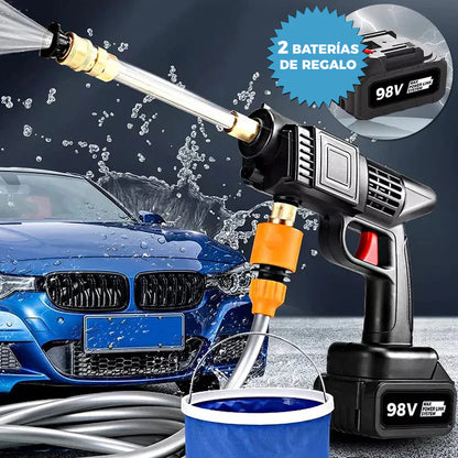🔥HIDROLAVADORA PORTATIL CON 2 BATERIAS DE 98V🔥