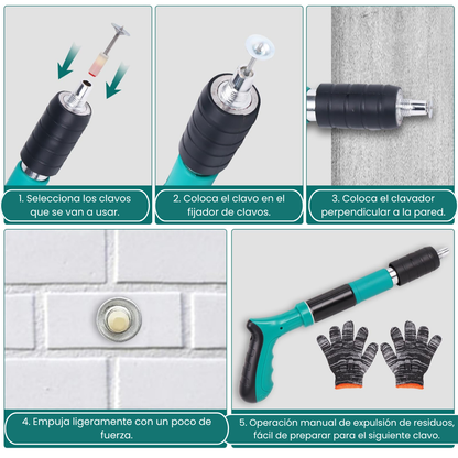 PISTOLA DE CLAVOS PORTATIL + ACCESORIOS 🎁👉