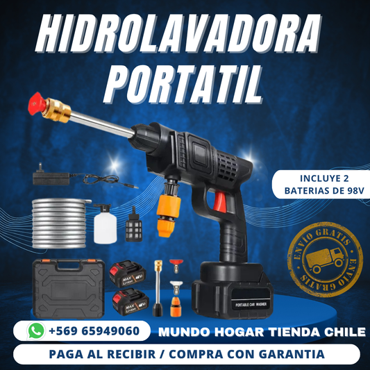 🔥HIDROLAVADORA PORTATIL CON 2 BATERIAS DE 98V🔥