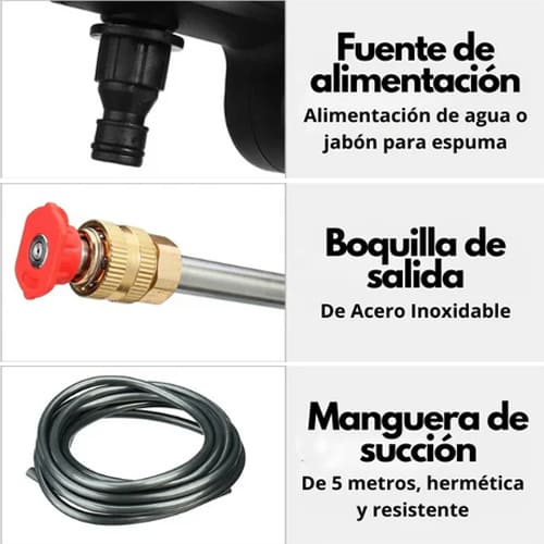 PACK 1 HIDROLAVADORA CON 2 BATERIAS 48V🎁 + 1 MINI ASPIRADOR CON ACCESORIOS