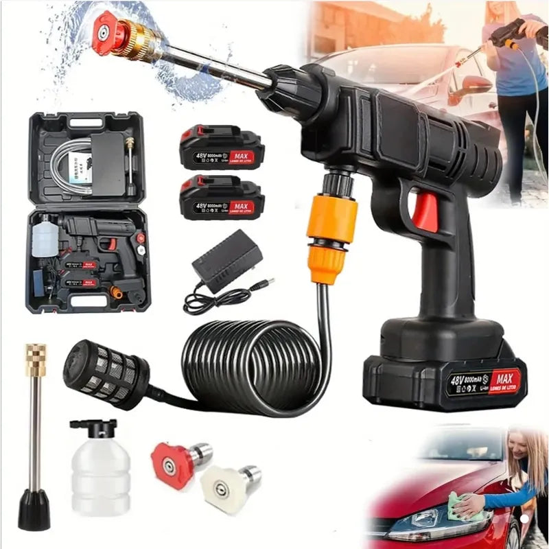 PACK PROFESIONAL TALADRO INALAMBRICO 98V➕HIDROLAVADORA 48V➕SET HERRAMIENTAS 46PZAS.🔧🧰✨